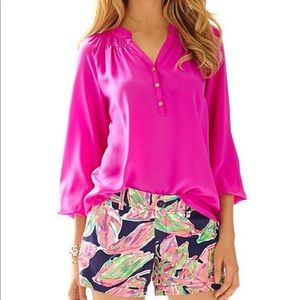 1 day SUPER SALE  Hot pink Lilly Pulitzer Elsa top